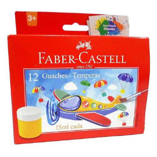 Tinta Guache Faber-castell 12 Cores 161112