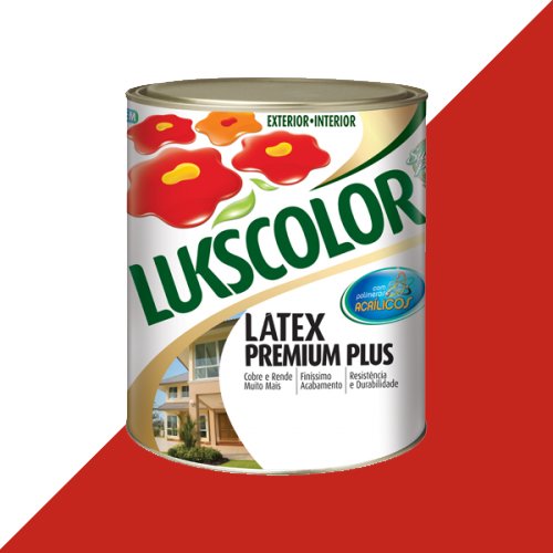 Tinta Látex Fosco Vermelho Premium Lukscolor 0,9l