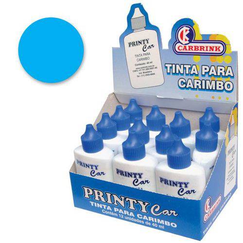 Tinta para Carimbo 40ml Azul