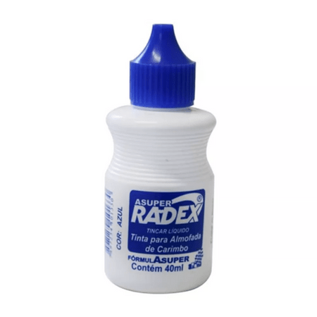 Tinta para Carimbo 40ml Radex - Azul