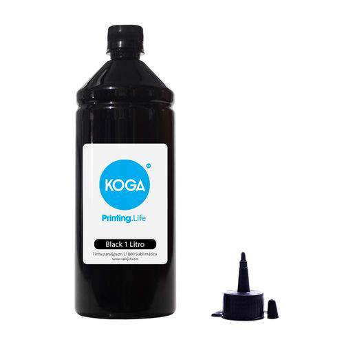 Tinta para Epson Bulk Ink L1800 Sublimática Black 1 Litro Koga