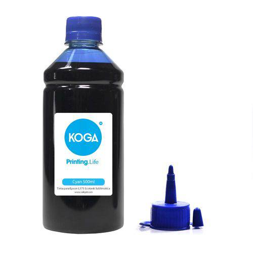 Tinta para Epson L375 Ecotank Sublimática Cyan 500ml Koga