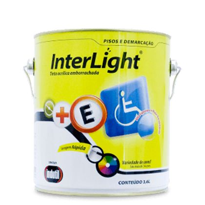 Tinta para Piso Intelight 3,6 Litros Preto