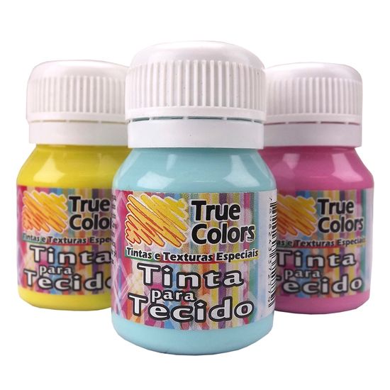 Tinta para Tecido 37ml Cores Claras - True Colors 1001 - Branco