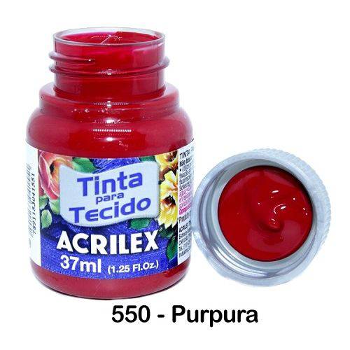 Tinta para Tecido Acrilex Fosca 37ml - 550 Púrpura