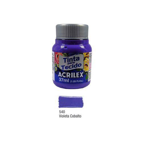 Tinta para Tecido Fosca 37 Ml Acrilex 540 Violeta Cobalto