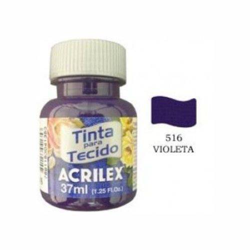 Tinta para Tecido Violeta Acrilex 516 Embalagem com 12 Unid