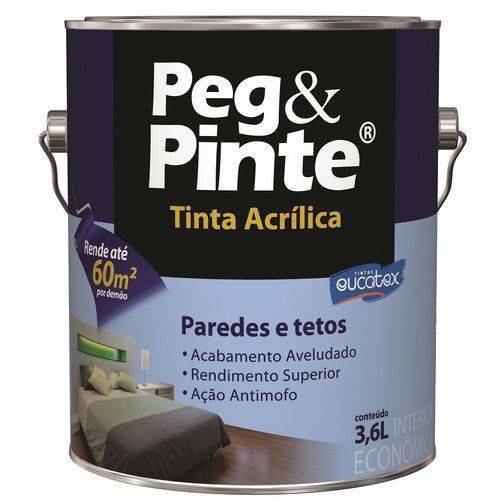 Tinta Peg&pinte Acrilica Amarelo Canario Galão 3,6 Litros Eucatex