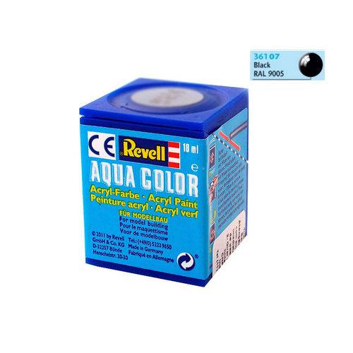 Tinta Revell Aqua Color Preto Brilhante Rev 36107