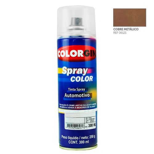 Tinta Spray Automotiva Colorgin Cobre Metalizado 300mL
