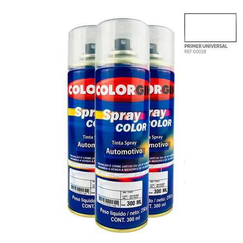 Tinta Spray Automotiva Colorgin Primer Universal 300mL 3UN