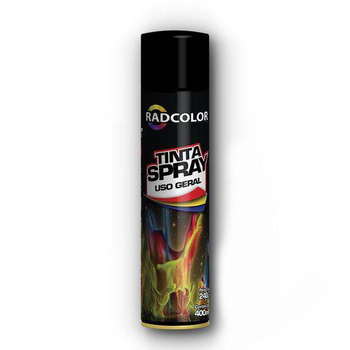 Tinta Spray Automotiva Radcolor Preto Fosco 2102 Radnaq
