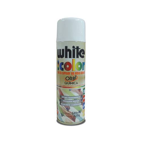 Tinta Spray Branco White Color 340ml - Orbi Química