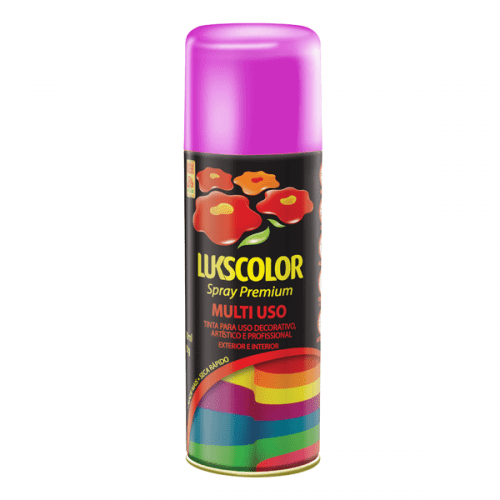 Tinta Spray Brilho Rosa Lukscolor 0,4l