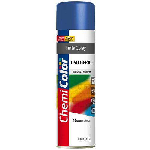 Tinta Spray Chemicolor Uso Geral 400ml Azul Escuro - 43729