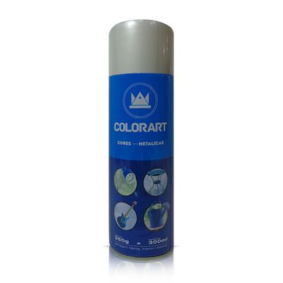 Tinta Spray Colorart Cores Metálicas 300ml - Platina Metalico