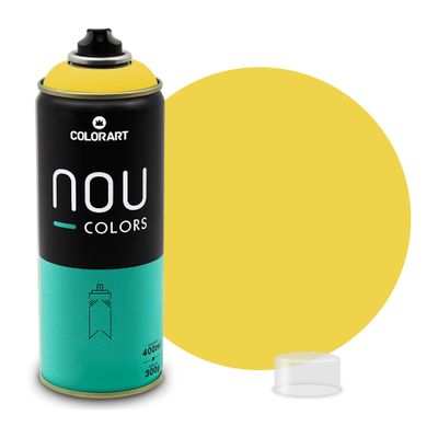 Tinta Spray Colorart Nou Colors para Grafiteiros - 400ml - Amarelo Claro