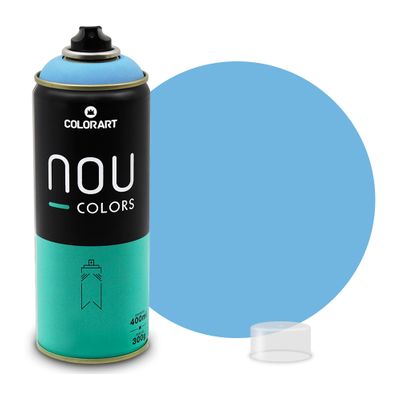 Tinta Spray Colorart Nou Colors para Grafiteiros - 400ml - Azul Claro