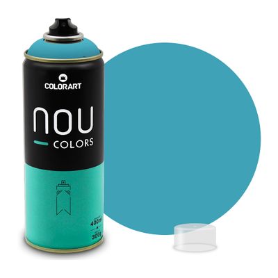 Tinta Spray Colorart Nou Colors para Grafiteiros - 400ml - Azul Retro
