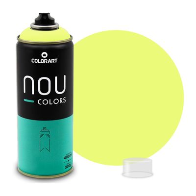 Tinta Spray Colorart Nou Colors para Grafiteiros - 400ml - Limão