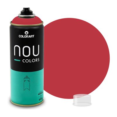 Tinta Spray Colorart Nou Colors para Grafiteiros - 400ml - Vermelho Rubi