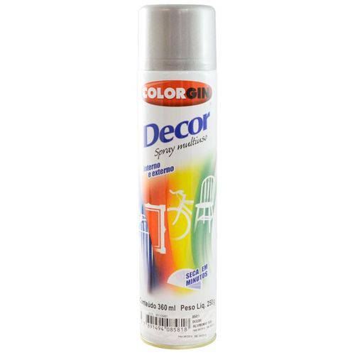 Tinta Spray Decor 8581 Aluminio 250gr Colorgin
