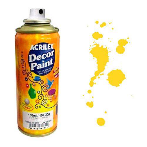 Tinta Spray Decor Paint Acrilex 150 Ml Amarelo - 522