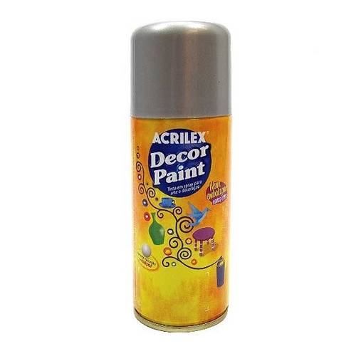 Tinta Spray Decor Paint Prata 533 150ml Acrilex