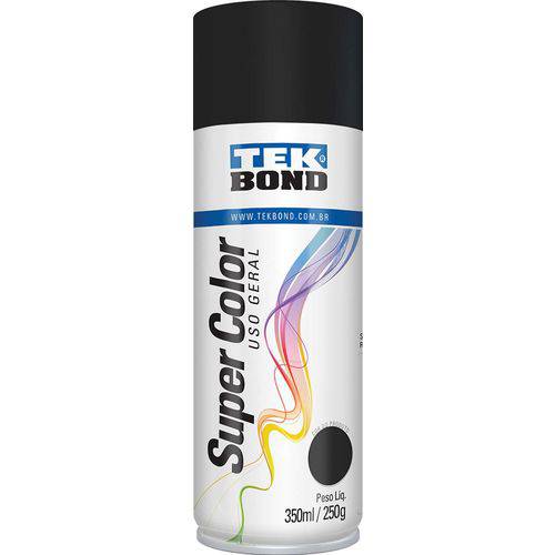 Tinta Spray Fosco Preto 350ml/250g Tekbond Unidade