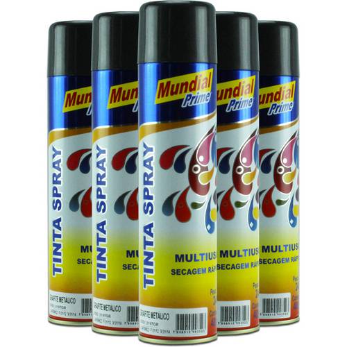 Tinta Spray Grafite Metálico 400ml - Mundial Prime