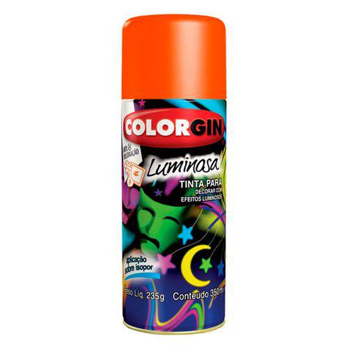 Tinta Spray Luminosa 759 Laranja 235gr Colorgin