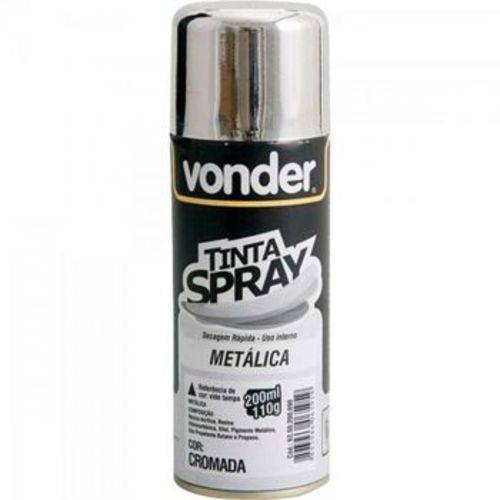 Tinta Spray Metálica 200ml Cromada Vonder
