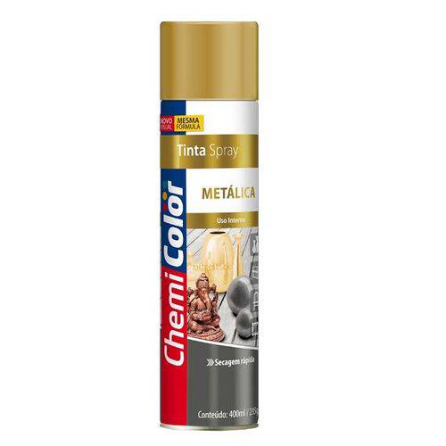 Tinta Spray Metálica Dourada 400ml Chemicolor