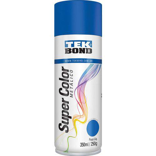 Tinta Spray Metalico Azul 350ml/250g Tekbond Unidade