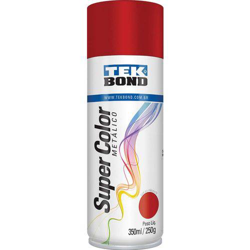 Tinta Spray Metalico Vermelho 350ml/250g Tekbond