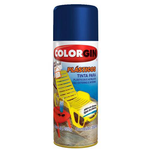 Tinta Spray Plástico Colorgin 350 Ml Azul Oceano - 1507