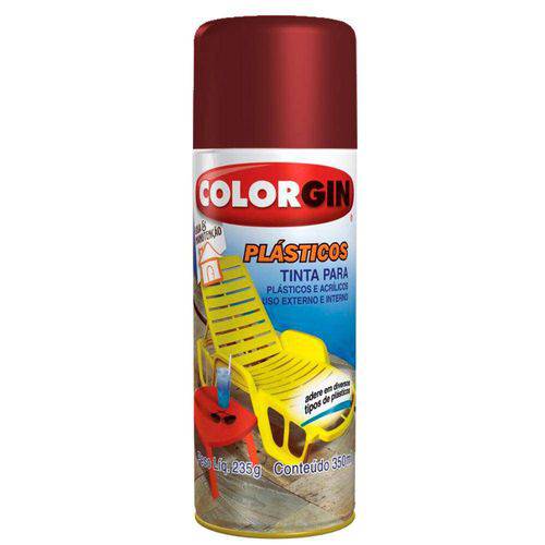 Tinta Spray Plástico Colorgin 350 Ml Vermelho Malagueta - 1504