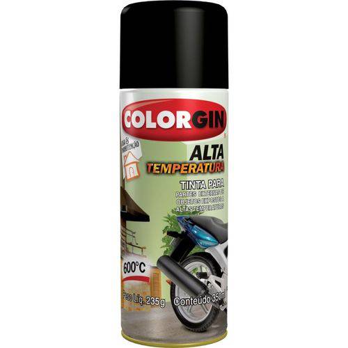 Tinta Spray Preto Fosco 5722 Alta Temperatura 600° Colorgin