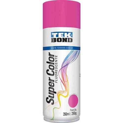Tinta Spray Rosa Fluorescente 350ml/250g Tekbond Unidade