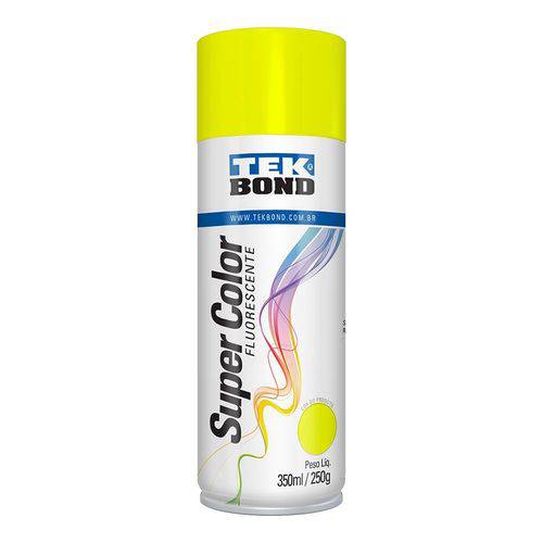 Tinta Spray Super Color Amarelo Fluorescente 350ml Tekbond