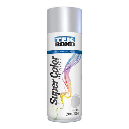 Tinta Spray Super Color Prata Metálico 350ml/250g Tekbond