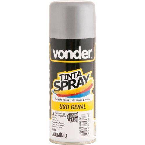 Tinta Spray Uso Geral 200ml Aluminio Vonder