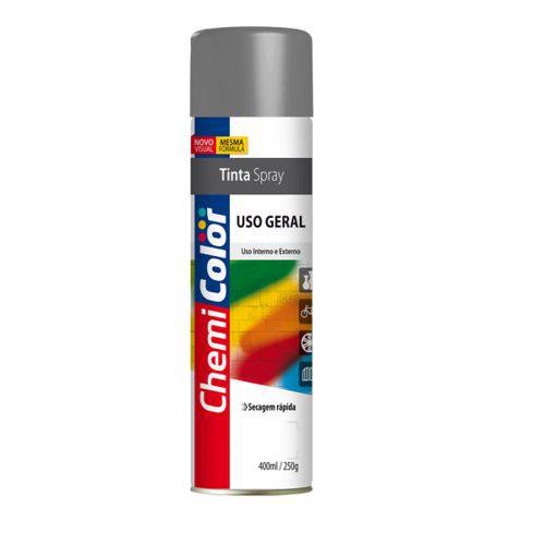 Tinta Spray Uso Geral Cinza Escuro 400ml Chemicolor
