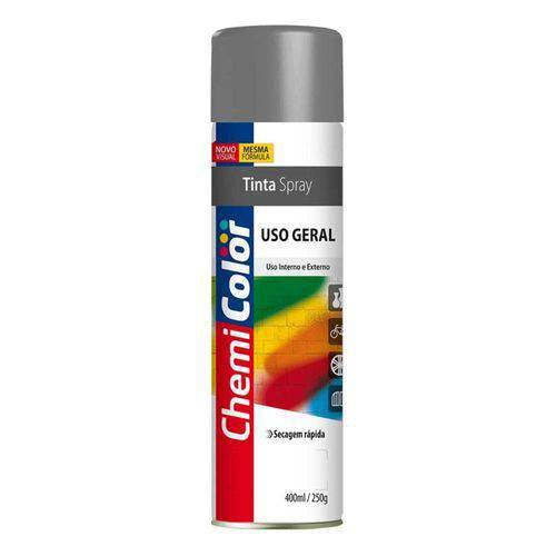 Tinta Spray Uso Geral Cinza Escuro Chemicolor 400 Ml