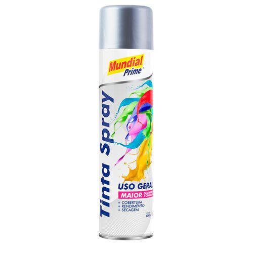 Tinta Spray Uso Geral Mundial Prime Cinza Médio 400ml