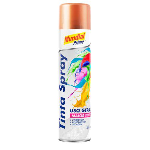 Tinta Spray Uso Geral Mundial Prime Cobre Metálico 400ml
