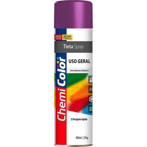 Tinta Spray Uso Geral Violeta Escuro 400ml Chemicolor