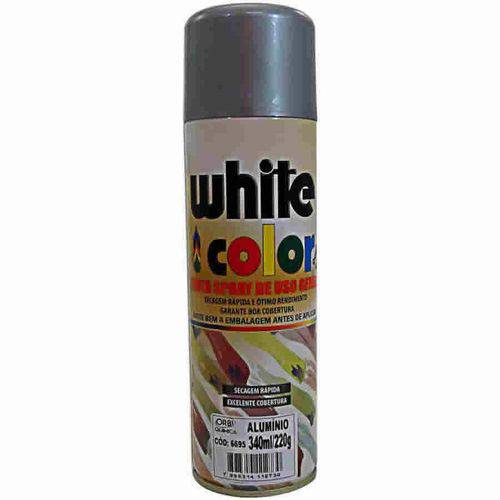 Tinta Spray White Color 340ml Aluminio Orbi