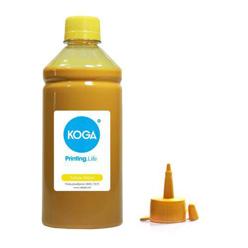Tinta Sublimática para Epson L800 | T673 EcoTank Yellow 500ml Koga