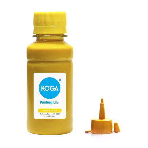 Tinta Sublimática para Epson L805 | L800 | L1800 EcoTank Yellow 100ml Koga